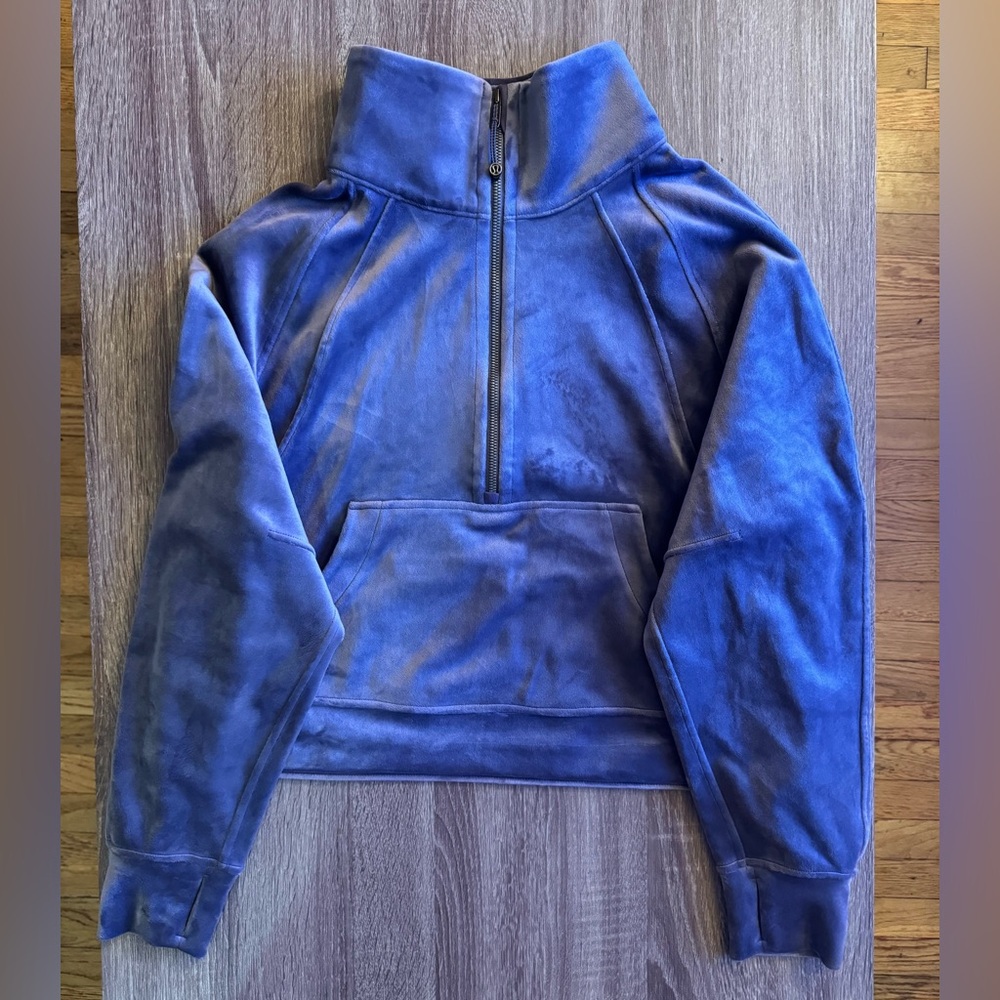 Lululemon Scuba oversized funnel neck sweater. Nightfall.Purple/Gray tone.M/L - Picture 10 of 16